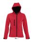 Preview: Womens Hooded Softshell Jacket Replay rot