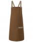 Preview: Karlowsky - Latzschürze Urban-Look mit Kreuzbändern und Tasche Cinnamon