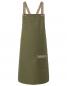 Preview: Karlowsky - Latzschürze Urban-Look mit Kreuzbändern und Tasche Moss Green