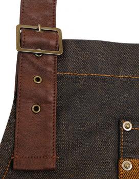A_Division-Waxed-Look-Denim-Bib-Apron-With-Faux-Leather - Riehmen