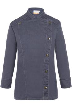 Preview: Karlowsky - Damenkochjacke Jeans-Style Preview: Karlowsky - Damenkochjacke Jeans-Style - vorne