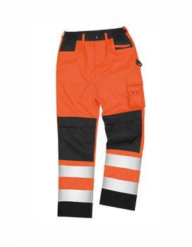 Result - Safety Cargo Trouser Fluorescent Orange