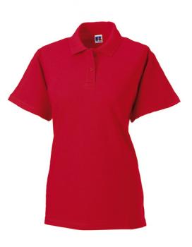 Russell Ladies Classic Cotton Polo Red
