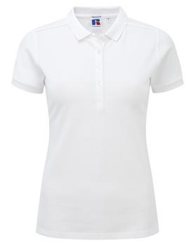 Russell Ladies Stretch Polo White