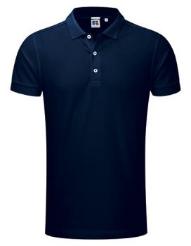 Russell Mens Stretch Polo Navy