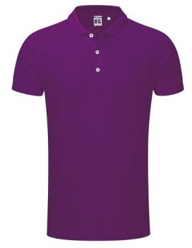 Russell Mens Stretch Polo Ultra Purple