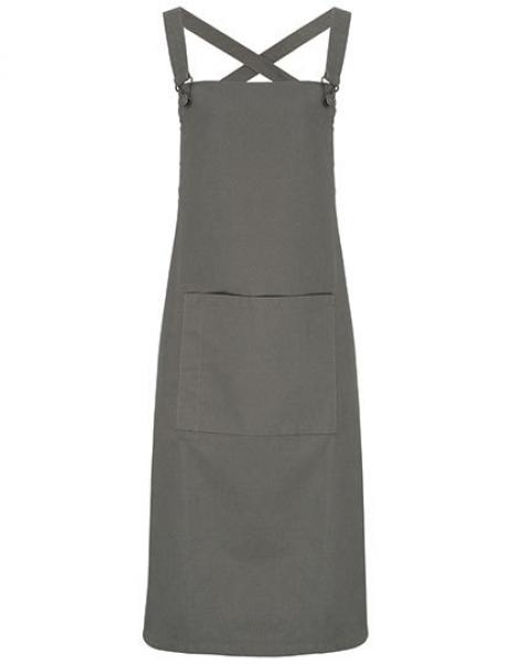 Cross Back Barista Bib Apron Dark Grey