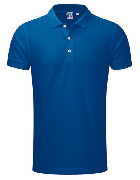 Russell Mens Stretch Polo Royal Blue