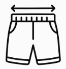 Shorts Halbe Taille